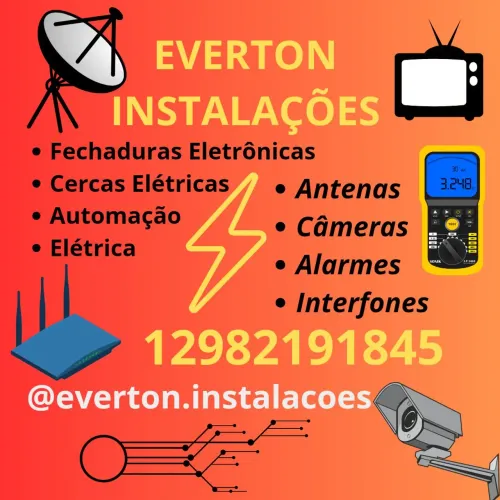 Instalação câmera de segurança, interfones, cercas elétricas e antenas de tv