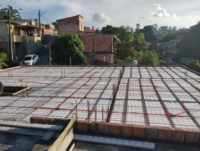 Construção e laje 