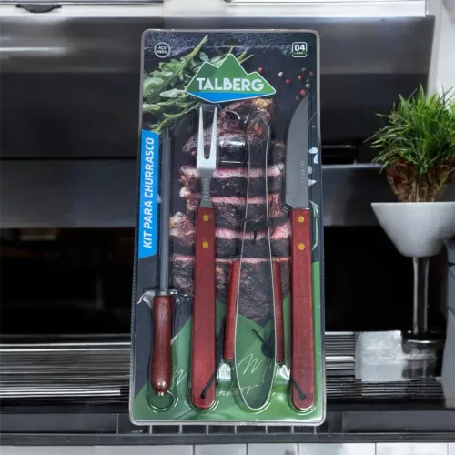 Kit churrasco com 4 peças