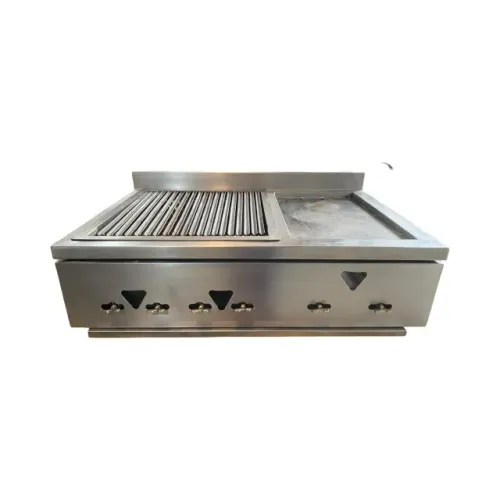 Chapa e Grelha Americana (Char Broiler) à Gás - Em Inox