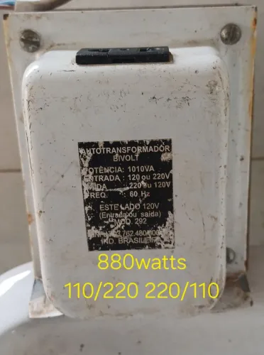Autotransformador Bivolt 1010VA usado Guaratingueta