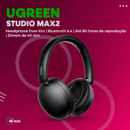 Headphone UGREEN Studio Max2 | 80 Horas de Bateria -Entrega Grátis-
