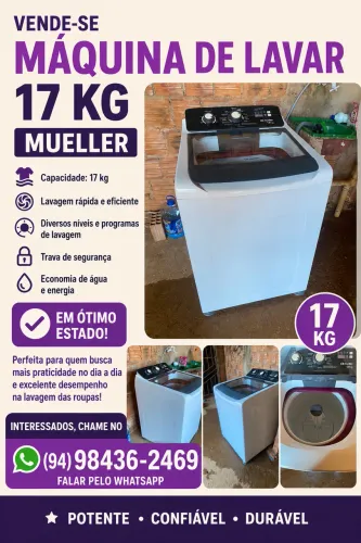 Vende máquina de lava roupa