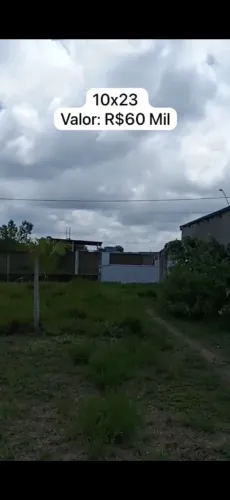 Terreno situado no km9 a 3km da estrada de aldeia tamanho 10x23 valor 60 mil
