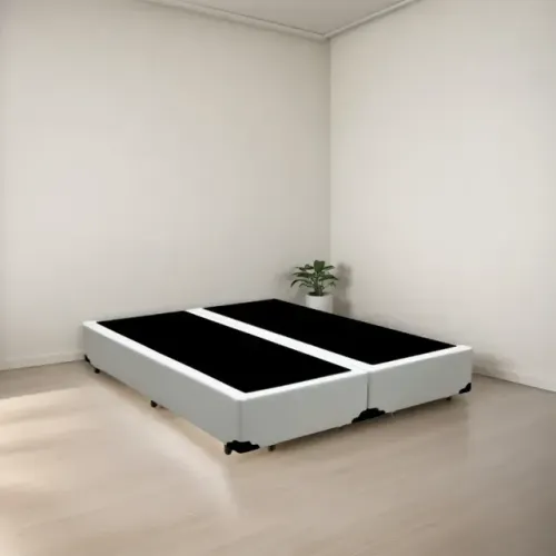 Cama Base Box Casal Branco Gelo