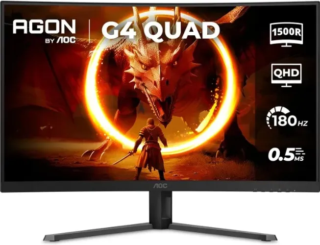 Monitor Gamer Curvo AOC AGON QUAD 32" 180Hz 0,5ms HDR10