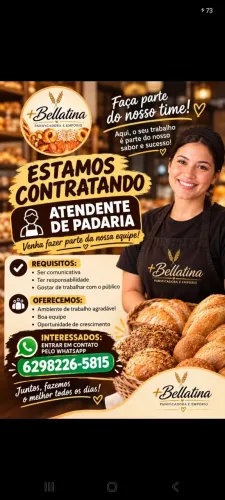 Atendente de padaria urgente