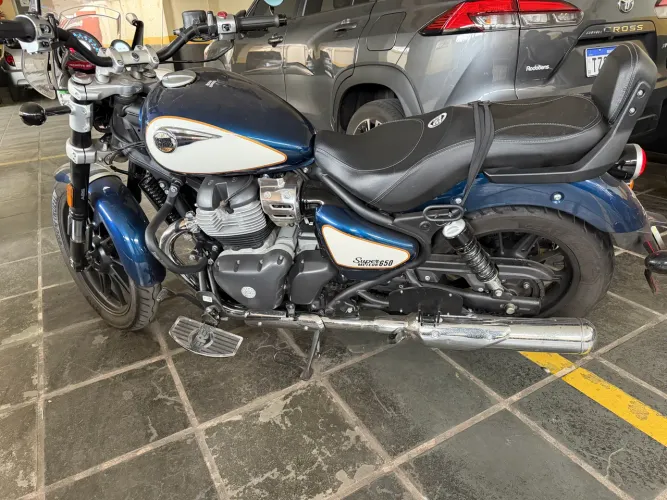 Super Meteor 650 Celestial Blue Impecável + acessórios