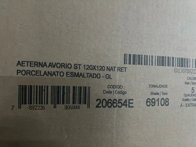 Porcelanato Portobello Aeterna Avorio 120x120 - Novo