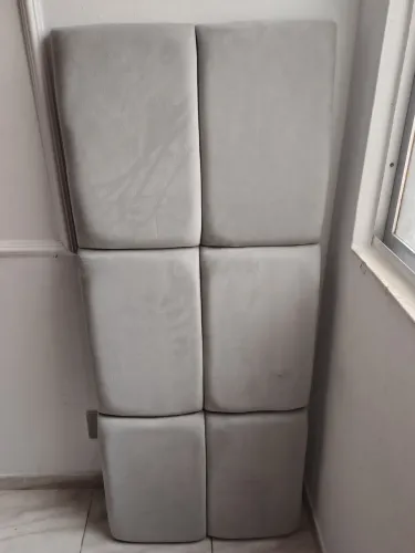 Espelho de cama casal cinza claro 