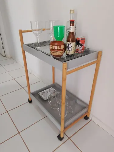 Carrinho bar bambu Tok stok
