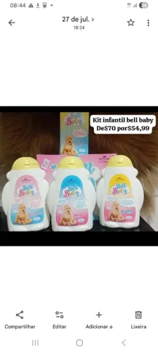 Vendo um Kit Bell baby para criança