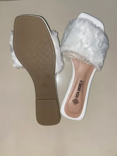  Sandalia Feminina Rasteira Com Pelos Noiva Pelucia Chinelo Pantufa
