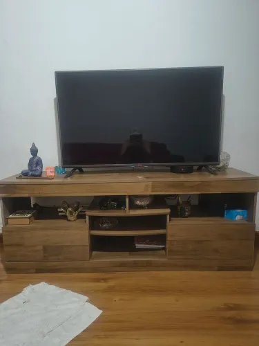 Rack de TV em MDF 2 gavetões 160x40x60cm