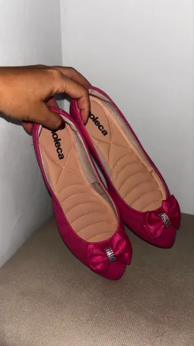 Sapatilha moleca cor de rosa 