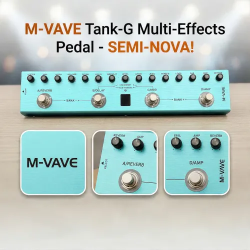 Pedaleira M-VAVE Tank-G - Simulação de Amp e Efeitos (Excelente Estado)