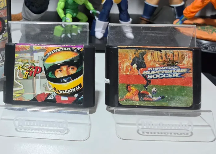 Ayrton Senna e super star soccer do mega driver 
