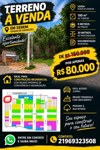 VENDO  - TERRENO EM XEREM