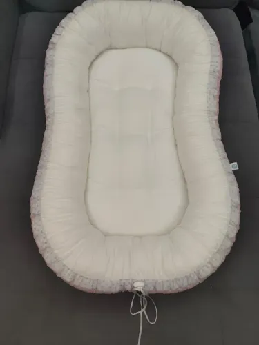 Ninho Redutor para Bebê - Rosa e Branco (Linha - Premium)
