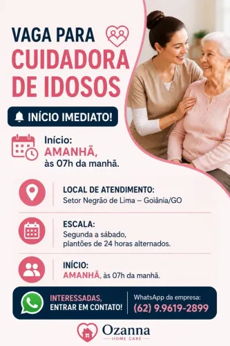 Vaga Para Cuidadora de Idosos