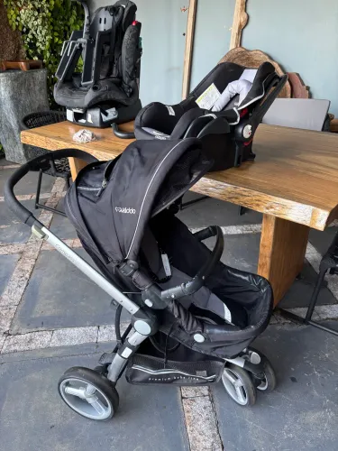 CARRINHO DE BEBÊ COMPASS II Preto - KIDDO + bebe conforto
