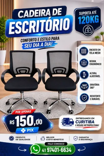 Cadeira de Escritório PROMOÇÃO NOVAS 