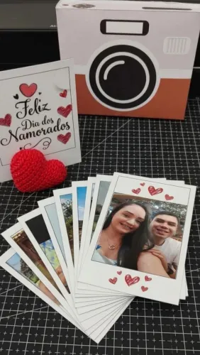 Presente kit foto Polaroid com imã de geladeira