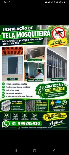 AG-Telas Mosqueteira Removível Sob Medida