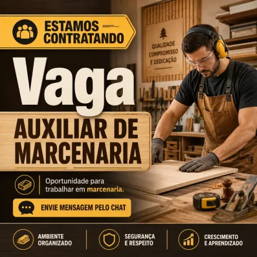 Auxiliar de Produção em Marcenaria APENAS IBIRITÉ