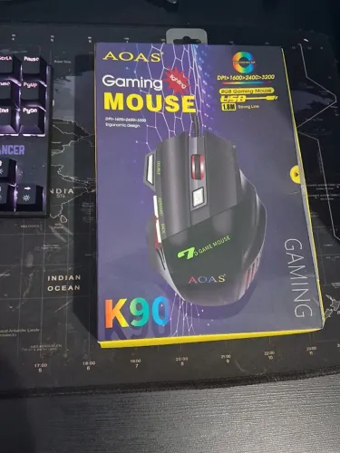 Mouse Gamer AOAS RGB 7 Botões | 3200 DPI | Macro + Avançar/Voltar