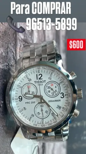 Relógio TISSOT MODELO PRC200 FUNDO BRANCO FUNCIONAL 