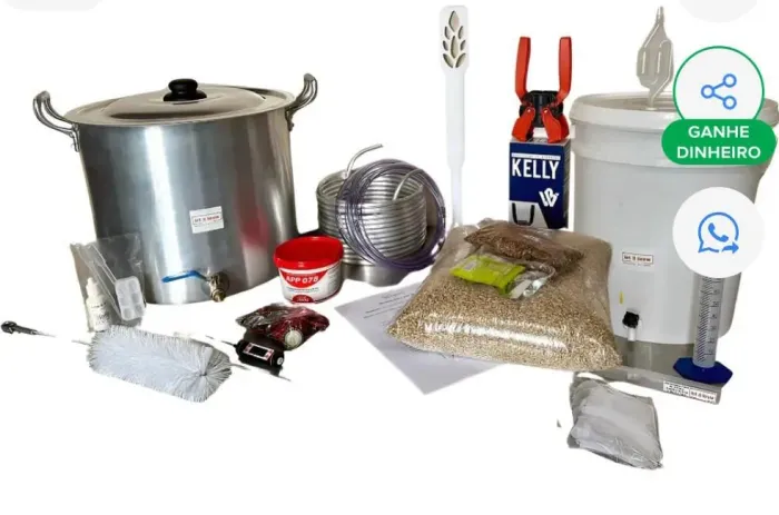 Kit cervejeiro artesanal ( imagem ilustrativa)