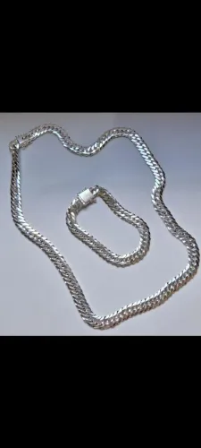 Conjunto de joias de prata 10mm prata 925