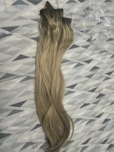 Cabelo brasileiro do sul 75cm loiro 135gramas