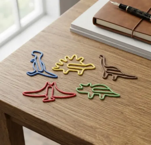 Kit com 10 Clipes de Papel Dinossauro Prende Papel Clips Dino