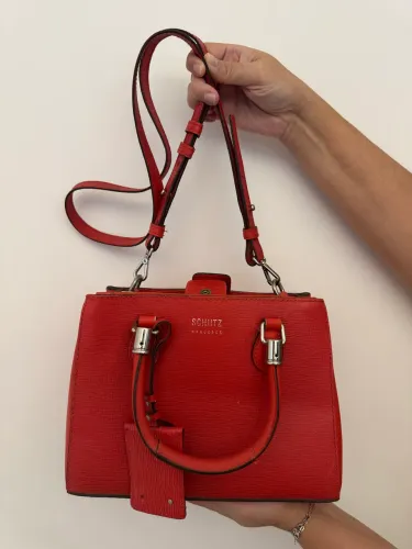 Bolsa SHUTZ vermelha de couro original