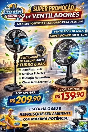 SUPER PROMOÇÃO EM VENTILADOR