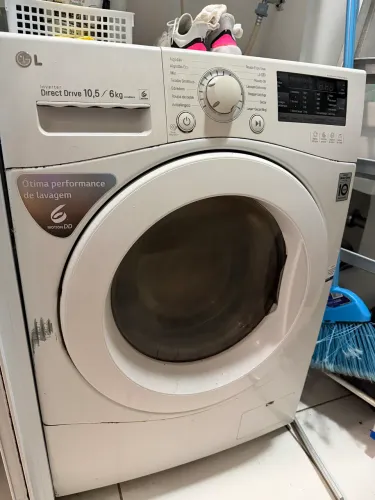 Máquina LG Inverter 10,5kg Direct Drive - Lavando Perfeitamente (Ler Descrição)