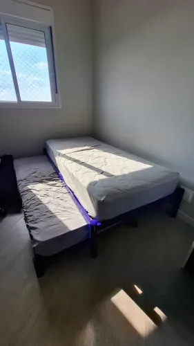 Cama e Bicama Tok&Stock Azul Mirtilo (vc ganha colchão de baixo) - Oportunidade