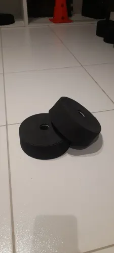 Par anilhas 2kg emborrachadas (novo)