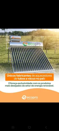 Aquecedor Solar da Ecopro.