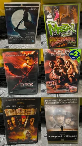 Aparelho de dvd e leitor mais dvds e disco originais 