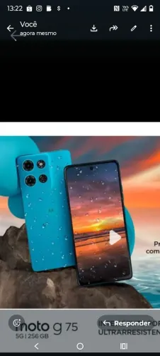 Smartphone Motorola moto g75 5G 256 GB semi novo sempre usado com película e capinha 