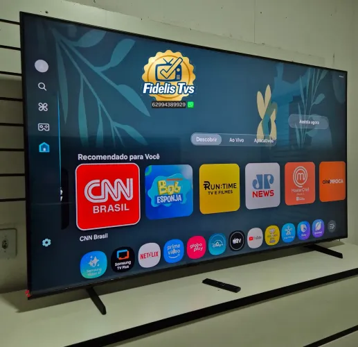 SAMSUNG TV 75 SMART WIFI COMPLETA 4K UHD TELA NO PLÁSTICO 