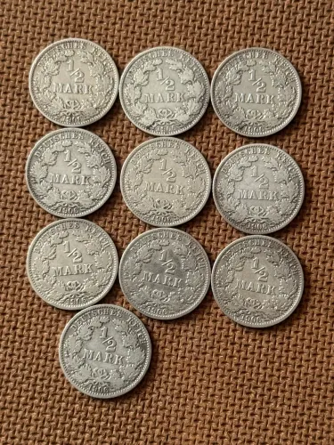 Moedas 1/2 mark