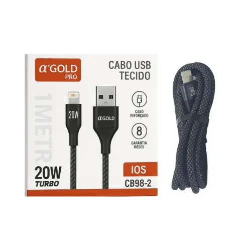 Cabo Carregador Iphone 20W 1M A?gold