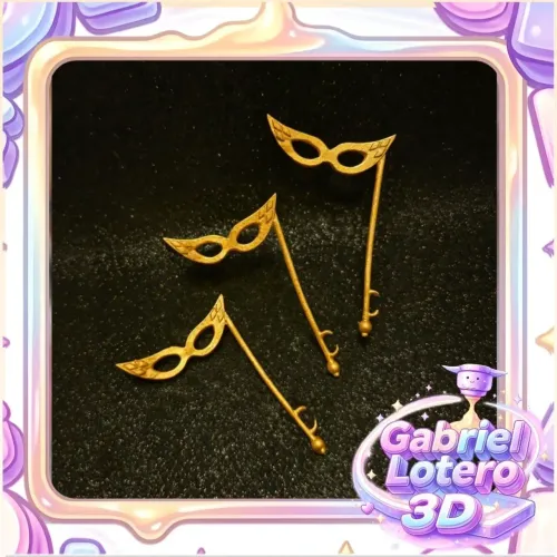 Máscara de baile para a boneca Barbie Rapunzel Deluxe - impressão 3D