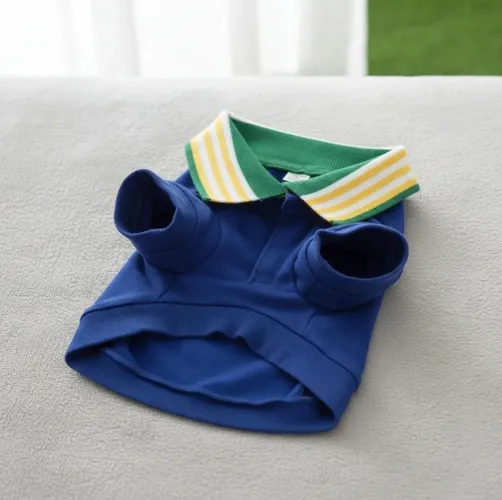 Camisa azul para cachorro filhote ou pequeno
