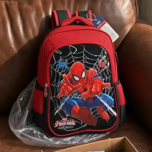 Mochila Infantil Homem-Aranha Vermelha Nova