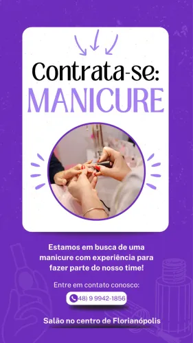 Contrata- se manicure 
